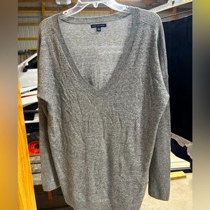 Grey long-sleeve sweater